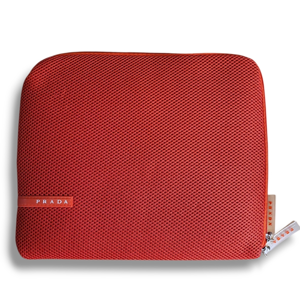 Prada Linea Rossa Red Mesh Tablet Sleeve | Y2K Tech Case